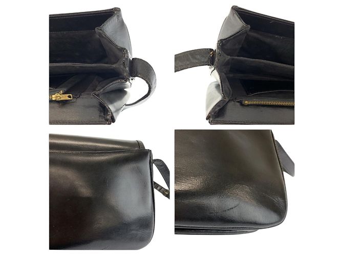 Céline Celine Leather Shoulder Bag Black - view 5