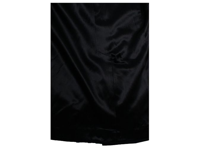 Saint Laurent, langer Blazer mit Samtrevers 2017 Schwarz - Ansicht 6