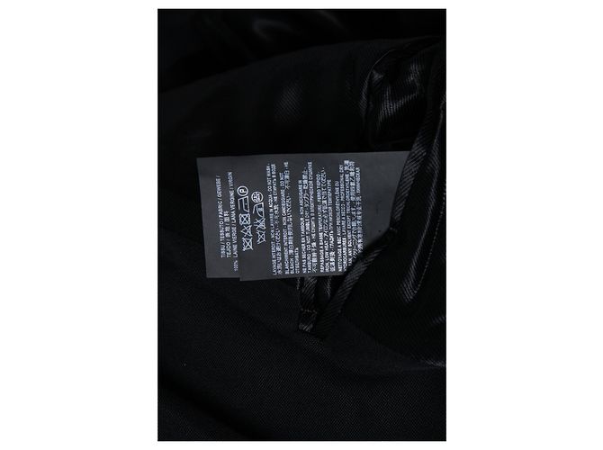 Saint Laurent, langer Blazer mit Samtrevers 2017 Schwarz - Ansicht 8