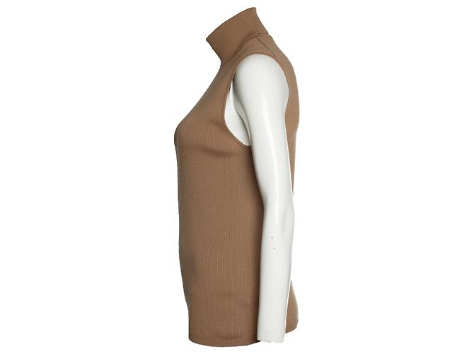 Gerard Darel, top a collo alto a coste marrone - vista 2