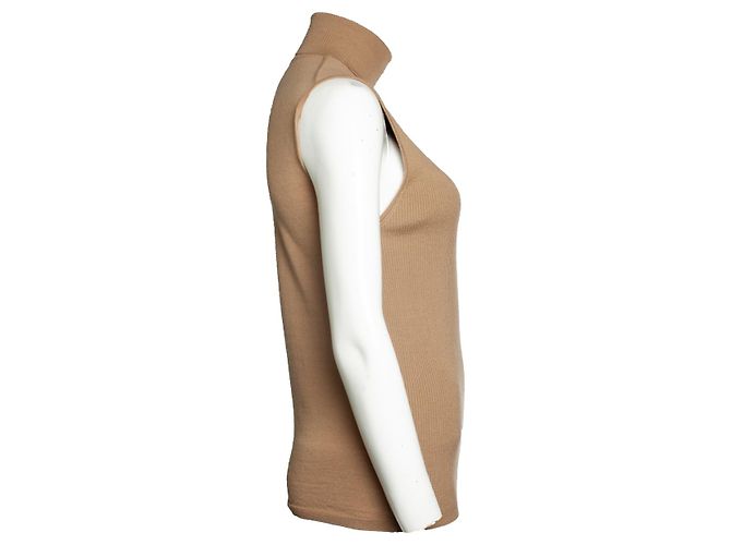 Gerard Darel, top a collo alto a coste marrone - vista 4