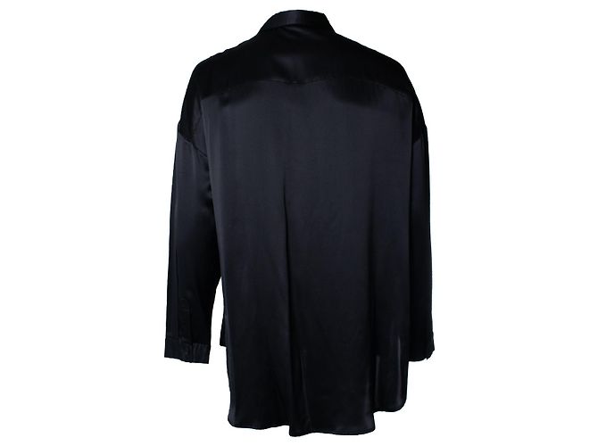 Autre Marque Albus Lumen, camicia in seta nera Nero - vista 2