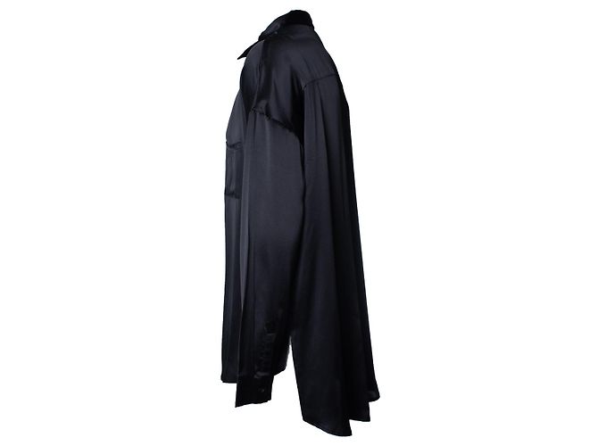 Autre Marque Albus Lumen, camicia in seta nera Nero - vista 4