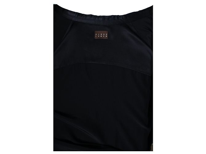 Autre Marque Albus Lumen, camicia in seta nera Nero - vista 6
