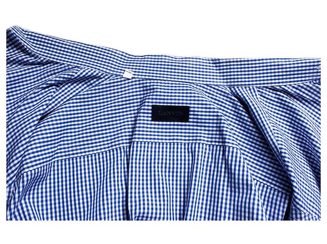 Lanvin, Karohemd in Blau und Weiß - Ansicht 6