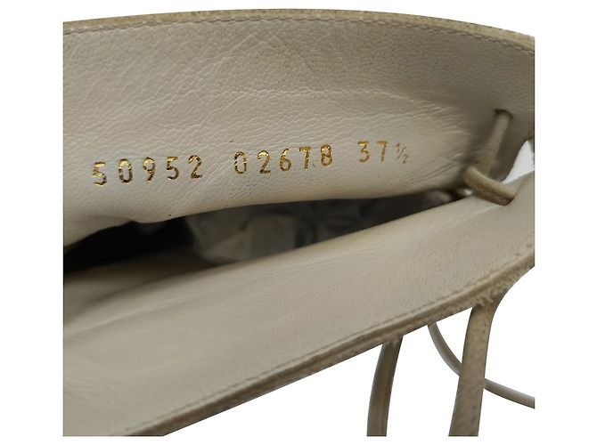 Stivaletti stringati in scamosciato beige Gianvito Rossi - vista 11