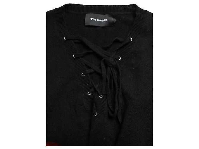 The Kooples, Oberteil mit Schnürung schwarz - Ansicht 5