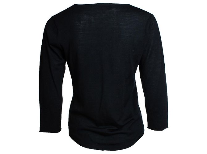 Paul & Joe, top nero con scollo a V - vista 3