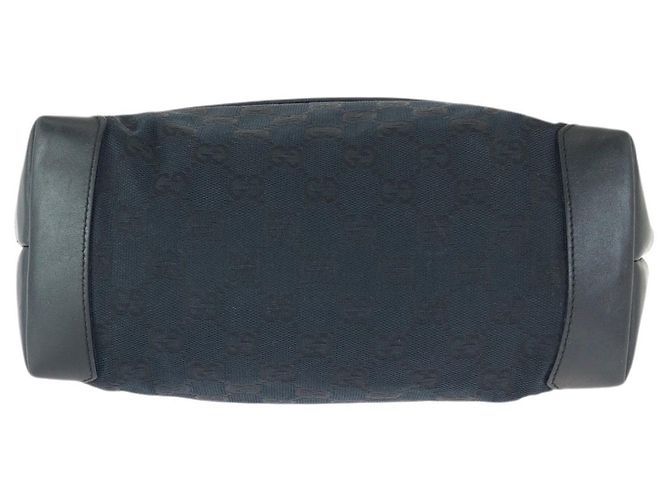 Borsa Tote Gucci GG Canvas e Pelle Nero - vista 10