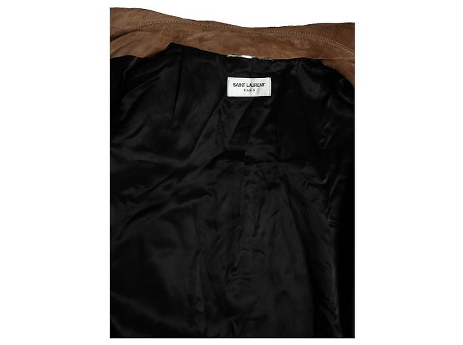 Saint Laurent, Giacca western in scamosciato color cognac - vista 5