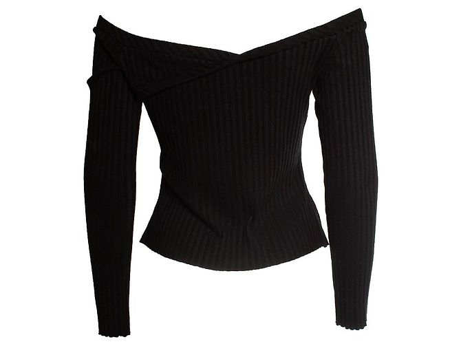 Autre Marque The Range, top a coste con spalle scoperte nero - vista 3