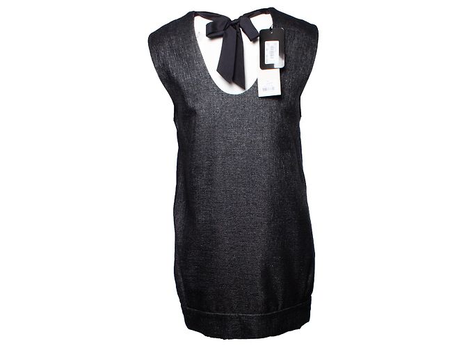 By Malene Birger Von Malene Birger, Graues Kleid mit Schleife - Ansicht 2