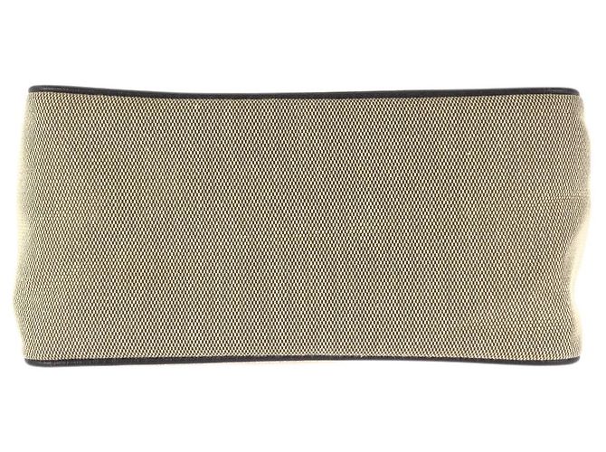 Pochette Accessori in Tela e Pelle Gucci Marrone Beige - vista 8
