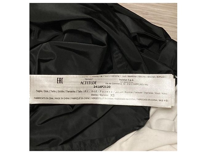 Autre Marque TWINSET ACTITUDE T-Shirt aus Polyester Schwarz Weiß - Ansicht 5