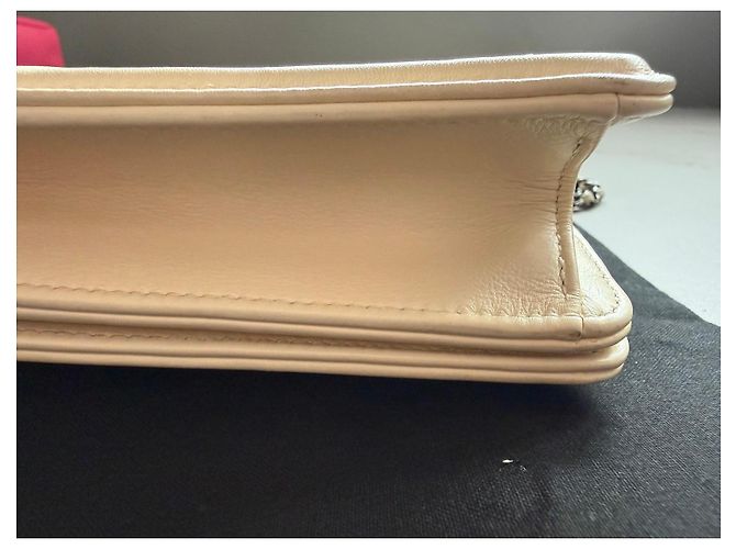 Borsa Chanel 19 Flap Bag Beige in Pelle Nero - vista 7
