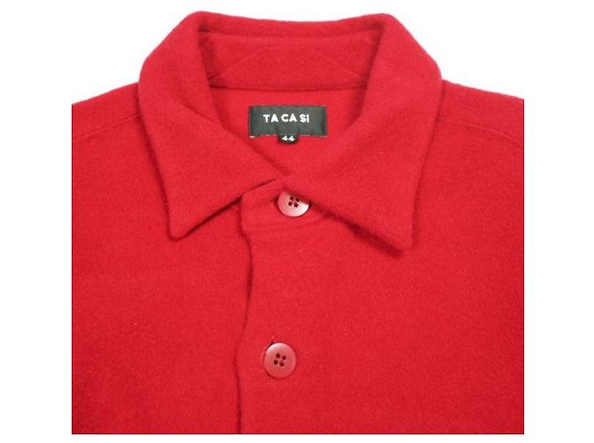 Autre Marque Giacca-camicia in lana TACASi Rosso - vista 4