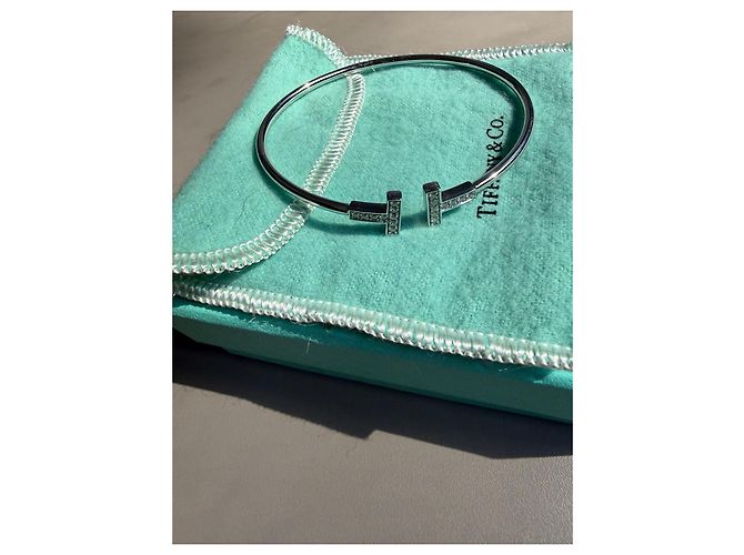 Tiffany T Bracciale Tiffany & Co. T Smile in oro rosa 18k con diamanti Bianco - vista 2