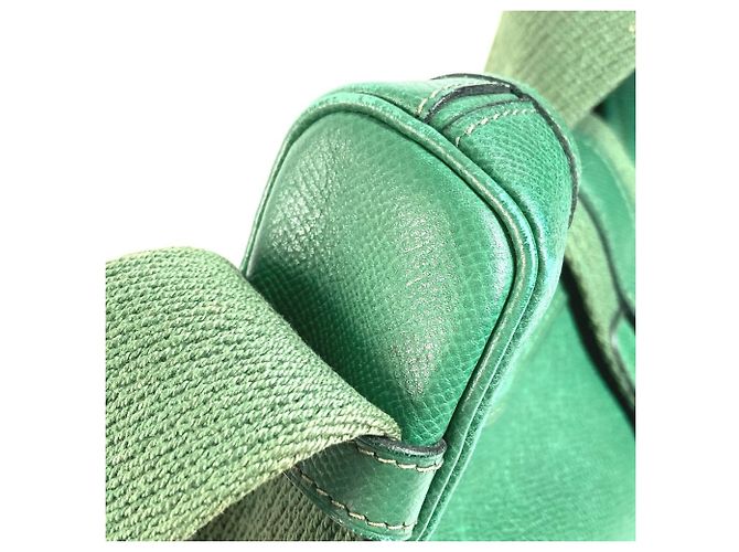 Hermès Borsa Tote Bag Hermes Vintage Sacochevel Verde - vista 10