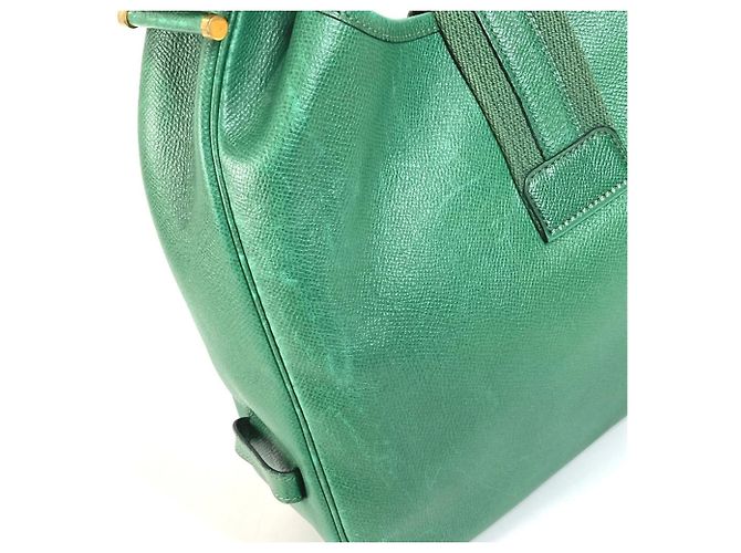 Hermès Borsa Tote Bag Hermes Vintage Sacochevel Verde - vista 11