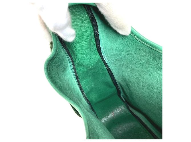 Hermès Borsa Tote Bag Hermes Vintage Sacochevel Verde - vista 15