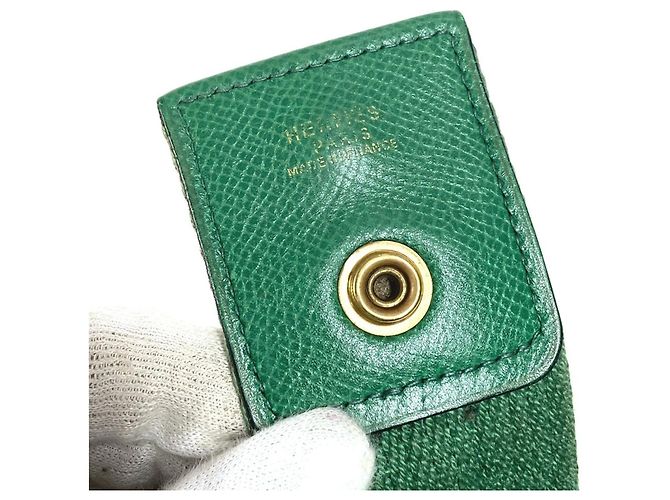 Hermès Borsa Tote Bag Hermes Vintage Sacochevel Verde - vista 16