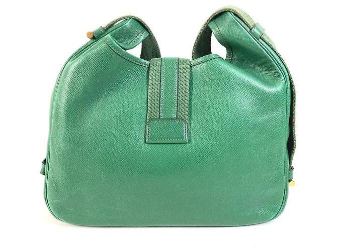 Hermès Borsa Tote Bag Hermes Vintage Sacochevel Verde - vista 2