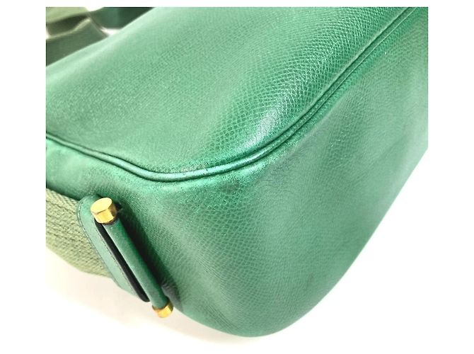 Hermès Borsa Tote Bag Hermes Vintage Sacochevel Verde - vista 7