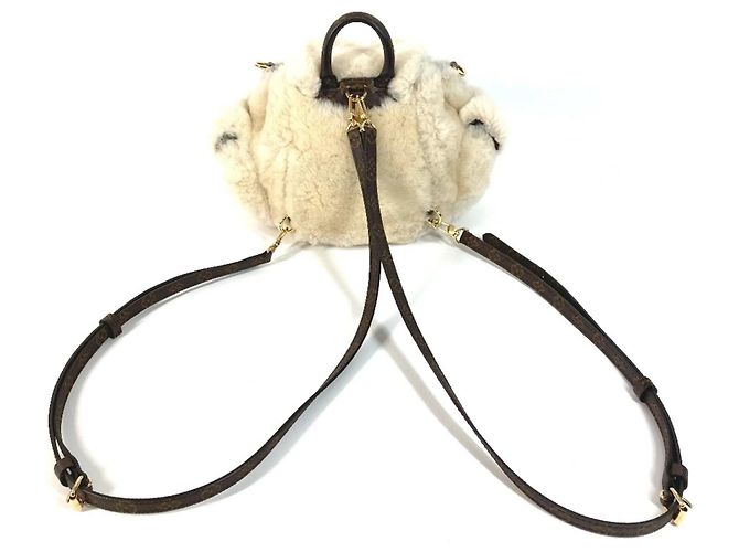 Mochila Louis Vuitton LV Ski Nano Teddy Beige - vista 3