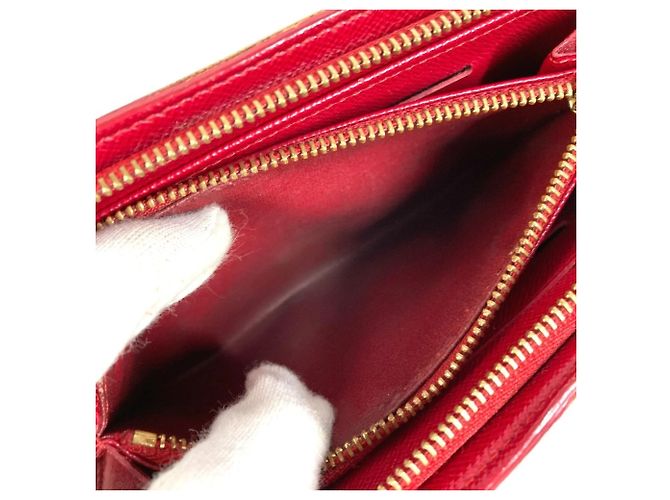 Cartera larga Louis Vuitton Monogram Cherry Blossom Castaño Roja - vista 9