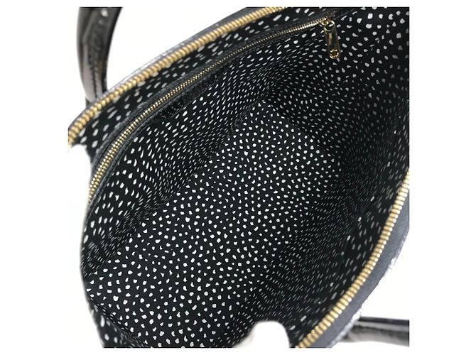 Borsa Louis Vuitton Vernis Dot Infinity Yayoi Kusama Lockit MM Nero Bianco - vista 12