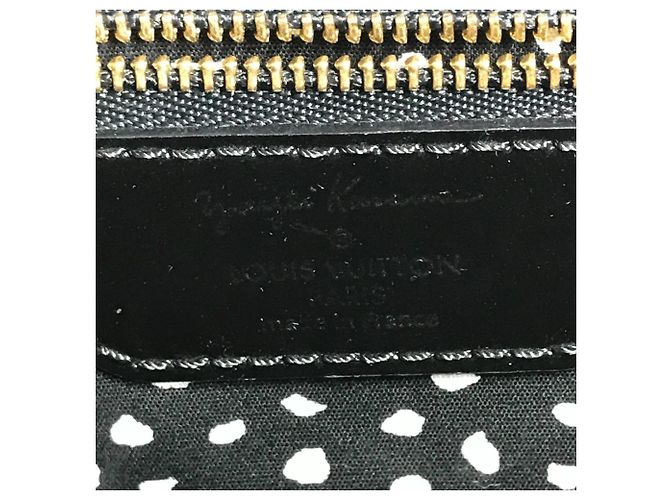 Borsa Louis Vuitton Vernis Dot Infinity Yayoi Kusama Lockit MM Nero Bianco - vista 13