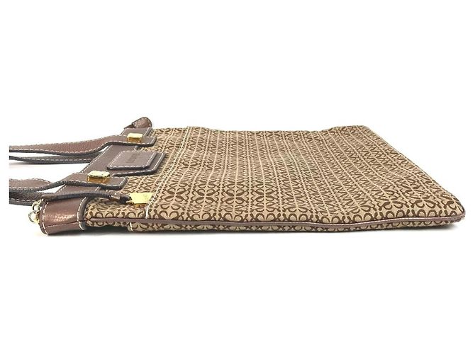 Borsa Tote Loewe Anagram Logo New Road Line Marrone - vista 4