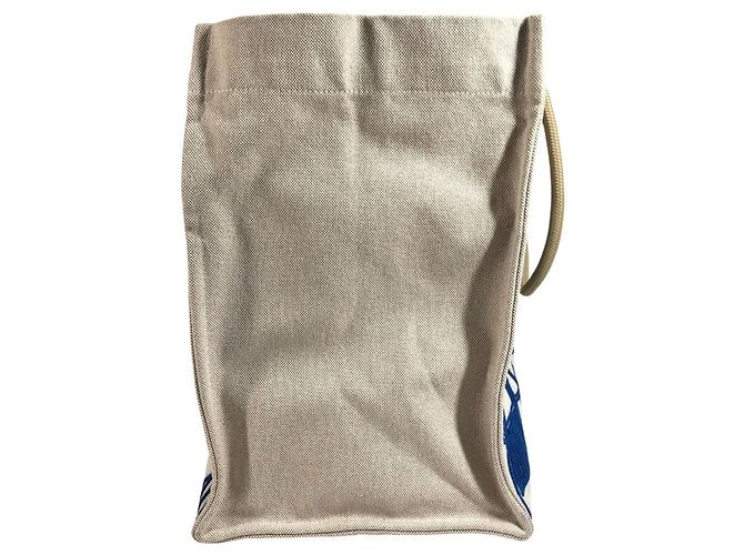 Hermès Borsa da Spiaggia HERMES Thalassa Blu Beige - vista 12
