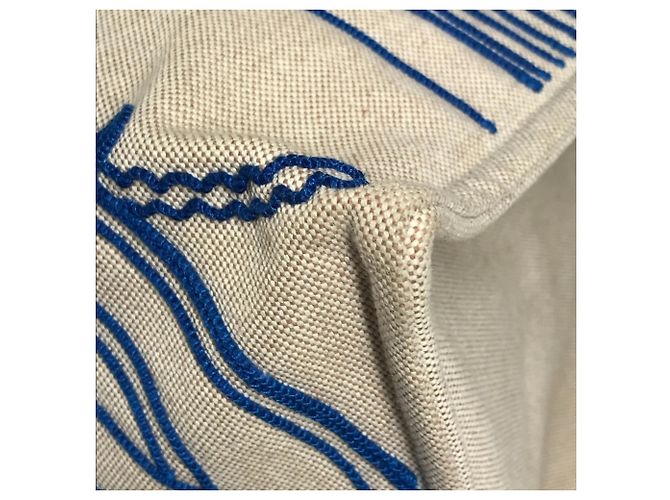 Hermès Borsa da Spiaggia HERMES Thalassa Blu Beige - vista 16
