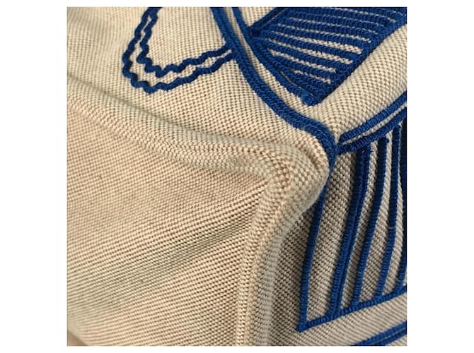 Hermès Borsa da Spiaggia HERMES Thalassa Blu Beige - vista 17