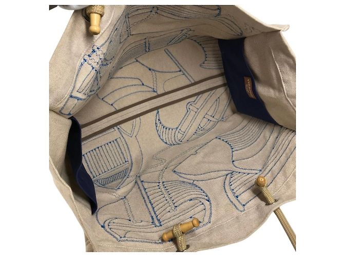 Hermès Borsa da Spiaggia HERMES Thalassa Blu Beige - vista 8