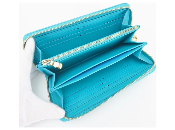 Cartera Zippy Wallet Coussin Louis Vuitton Turquesa - vista 13