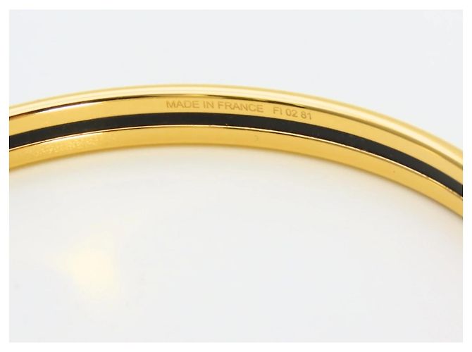 Hermès Bracciale charm in smalto oro e bianco Hermes D'oro - vista 7