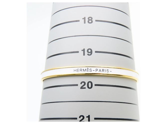 Hermès Bracciale charm in smalto oro e bianco Hermes D'oro - vista 9