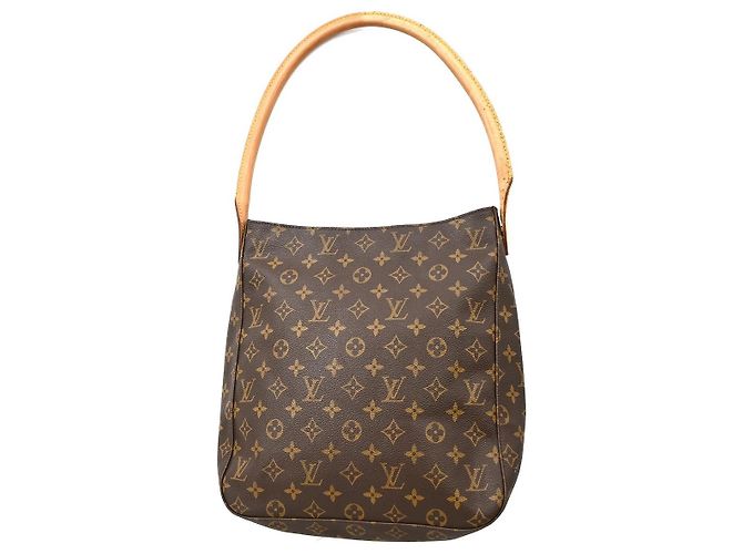 Borsa Louis Vuitton Monogram Looping in tela Monogram GM Marrone - vista 2
