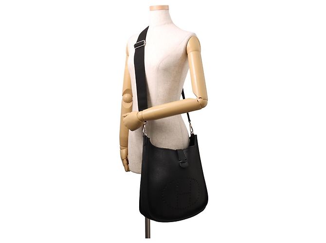 Hermès Borsa a tracolla Hermes Evelyne 3 PM Nero - vista 4