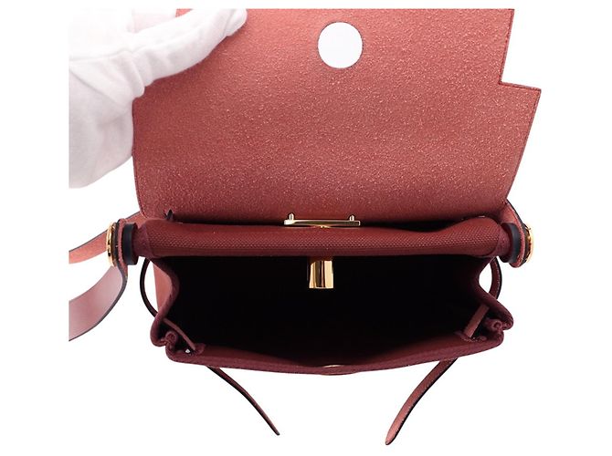 Borsa Kara di Hermès in Rouge H Rosso - vista 5