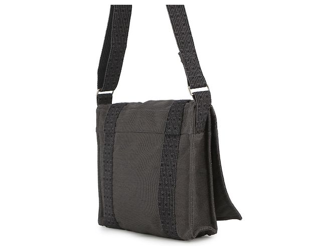 Hermès Borsa a tracolla Hermes Herline Bassas PM Gray Canvas Marrone - vista 2