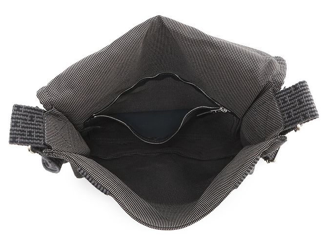 Hermès Borsa a tracolla Hermes Herline Bassas PM Gray Canvas Marrone - vista 6