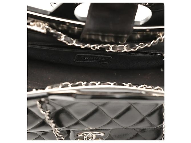 Chanel Delivery gesteppte Lederhandtasche Schwarz - Ansicht 3