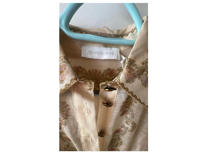 Zimmermann Vestido de seda estampado The Lovestruck Blanco Beige - vista 2