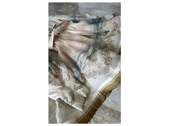 Zimmermann Vestido de seda estampado The Lovestruck Blanco Beige - vista 6