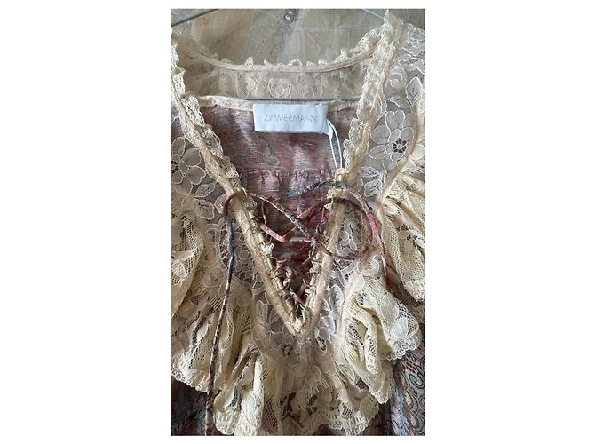 Zimmermann Vestido de seda estampado Super Eight Multicolor Beige - vista 2