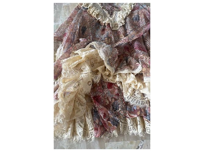 Zimmermann Vestido de seda estampado Super Eight Multicolor Beige - vista 4