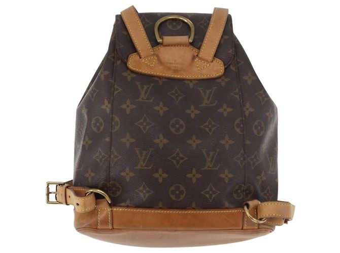 Louis Vuitton Vintage Montsouris Monogram Canvas MM Marron - vue 2